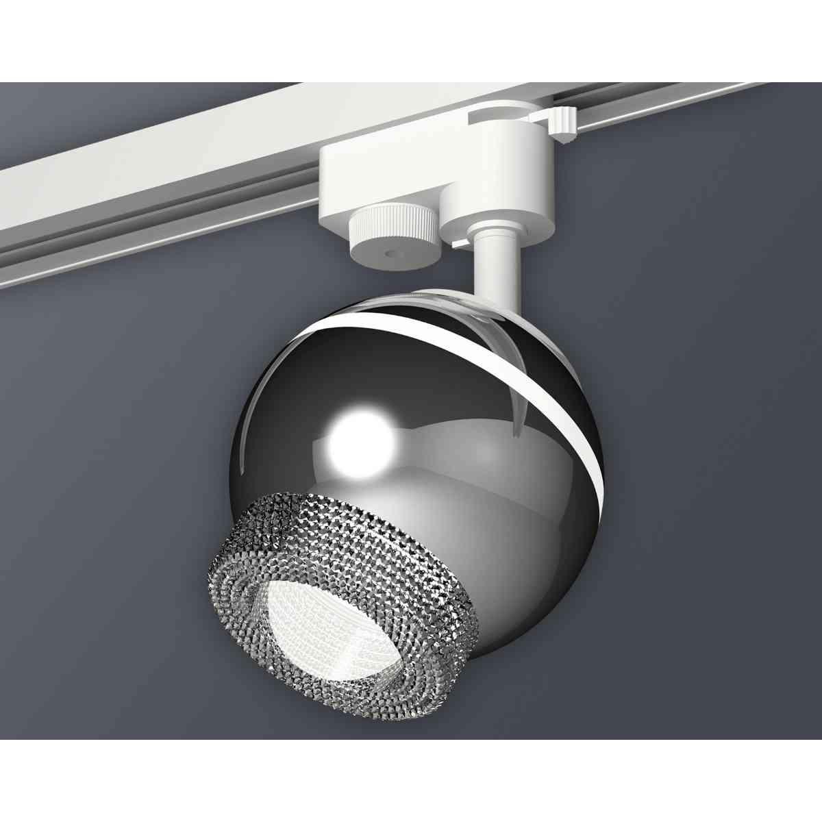 фото комплект трекового светильника ambrella light track system xt1104001 psl/cl серебро полированное/прозрачный (a2520, c1104, n7191) | 220svet.ru