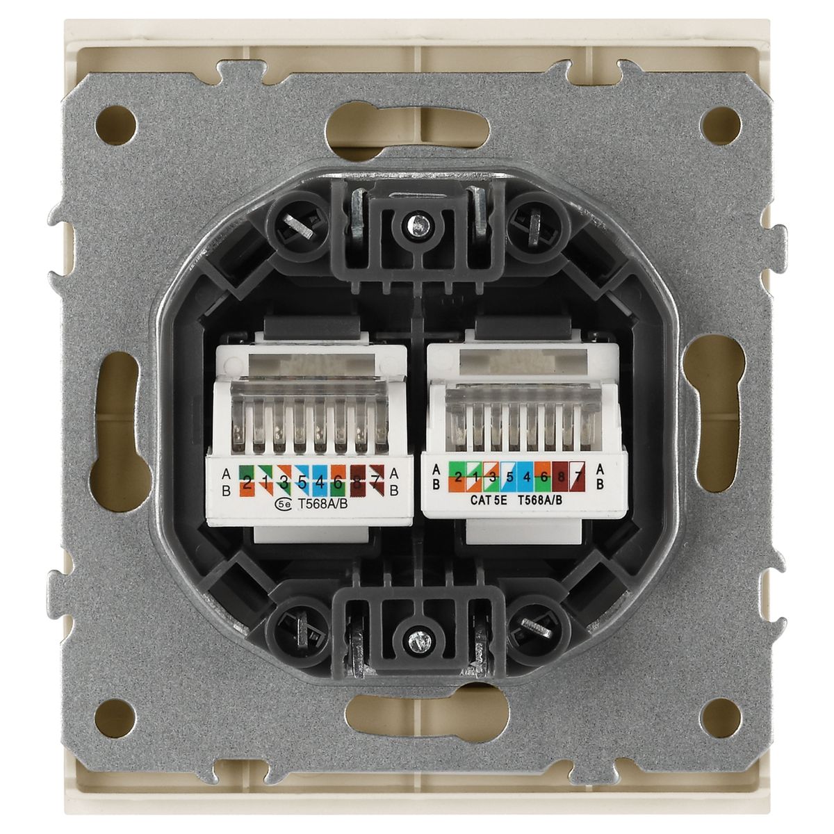 фото розетка эра arktik 16-3108-04 информационная двойная 2xrj45 шампань б0070487 | 220svet.ru