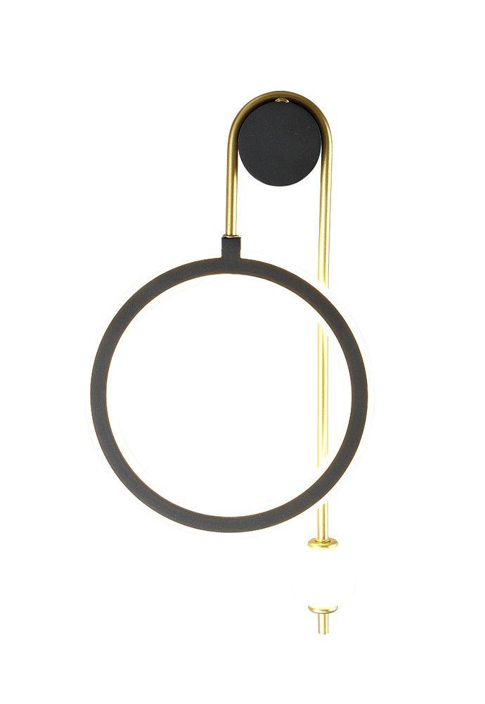 фото бра crystal lux corida ap25w led black/gold | 220svet.ru