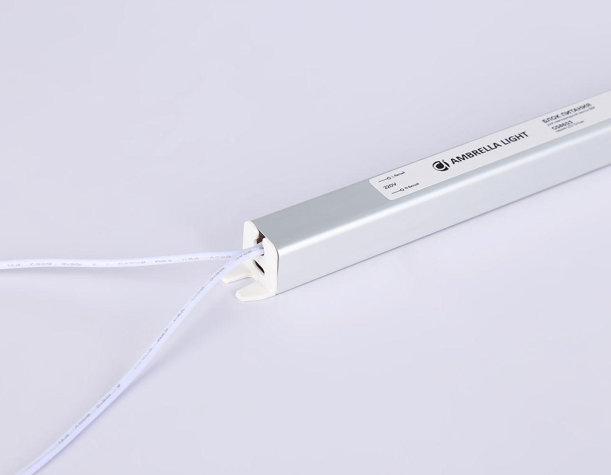 фото блок питания ультратонкий для светодиодной ленты ambrella light 36w ip20 3a gs8603 | 220svet.ru