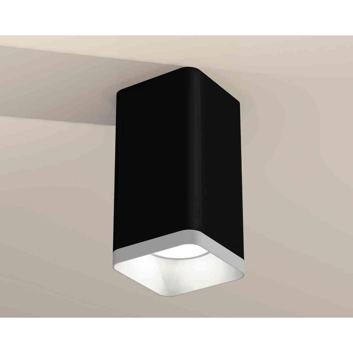 фото комплект накладного светильника ambrella light techno spot xs7821001 sbk/swh черный песок/белый песок (c7821, n7701) | 220svet.ru