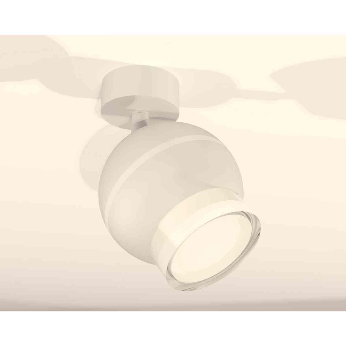 фото комплект накладного светильника ambrella light techno spot xm1101016 swh/fr/cl белый песок/белый матовый/прозрачный (a2202,c1101,n7160) | 220svet.ru