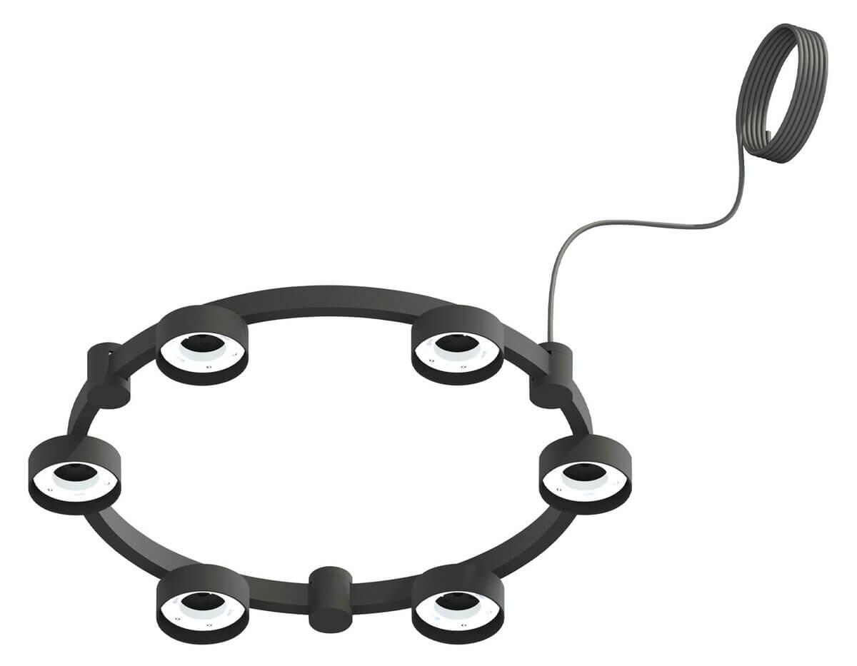 фото корпус подвесной люстры ambrella light diy spot techno ring sbk черный песок c9232 | 220svet.ru