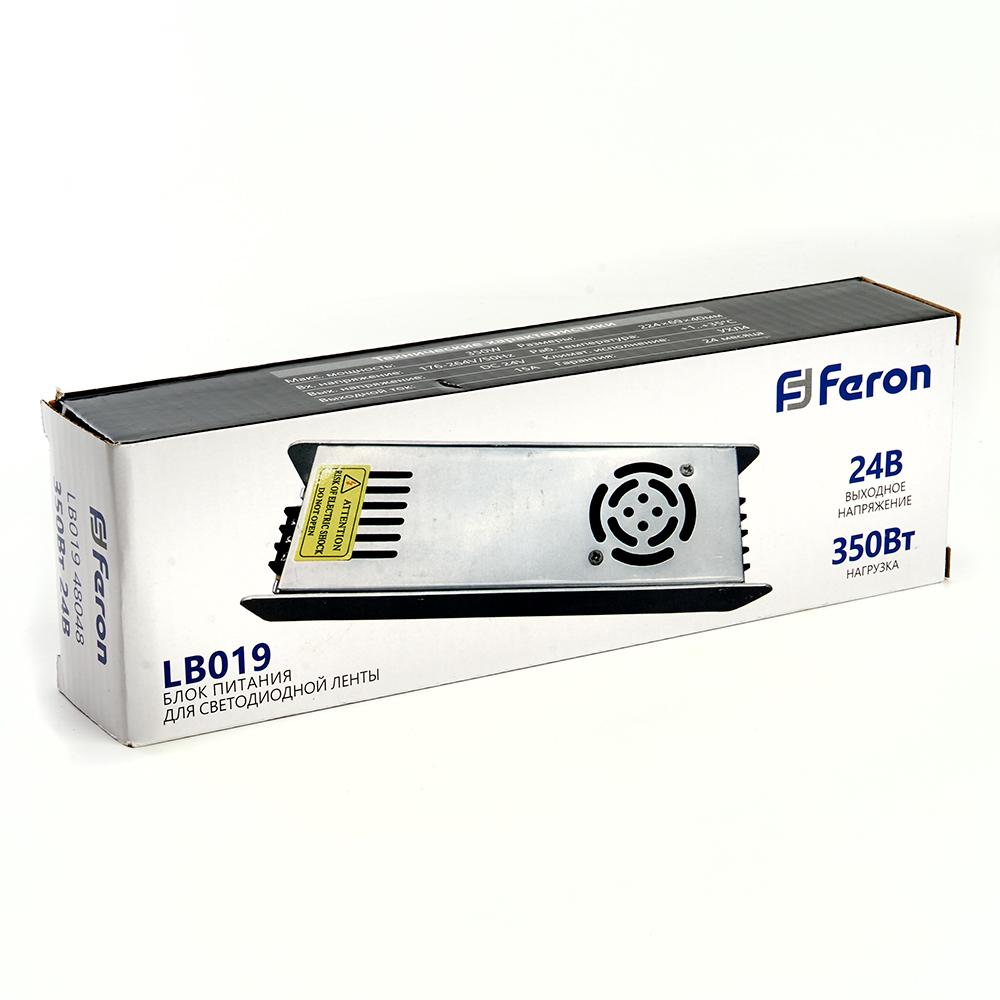фото блок питания для светодиодной ленты feron 24v 350w ip20 15a lb019 48048 | 220svet.ru