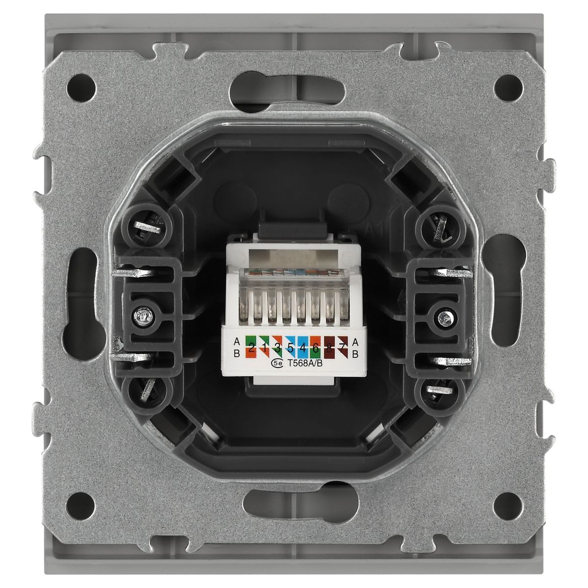 фото розетка эра arktik 16-3107-03 информационная rj45 алюминий б0070476 | 220svet.ru