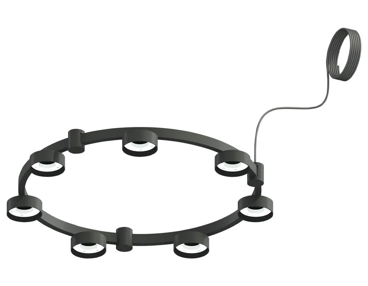 фото корпус подвесной люстры ambrella light diy spot techno ring sbk черный песок c9238 | 220svet.ru
