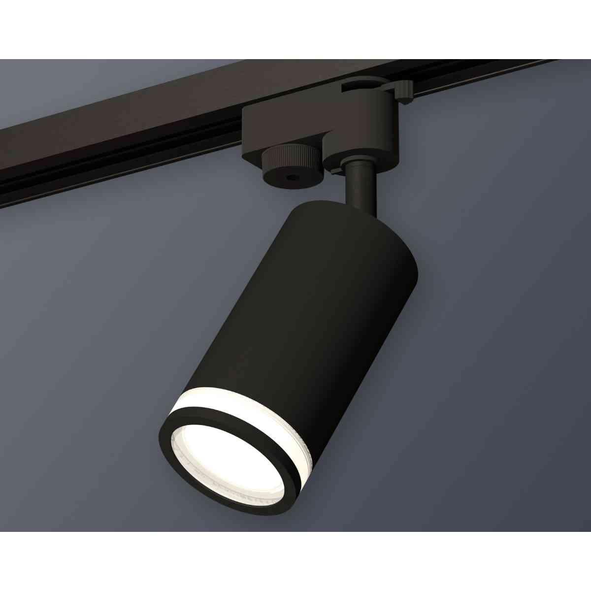 фото комплект трекового светильника ambrella light xt6323101 sbk/fr черный песок/белый матовый (a2521, c6323, n6221) | 220svet.ru