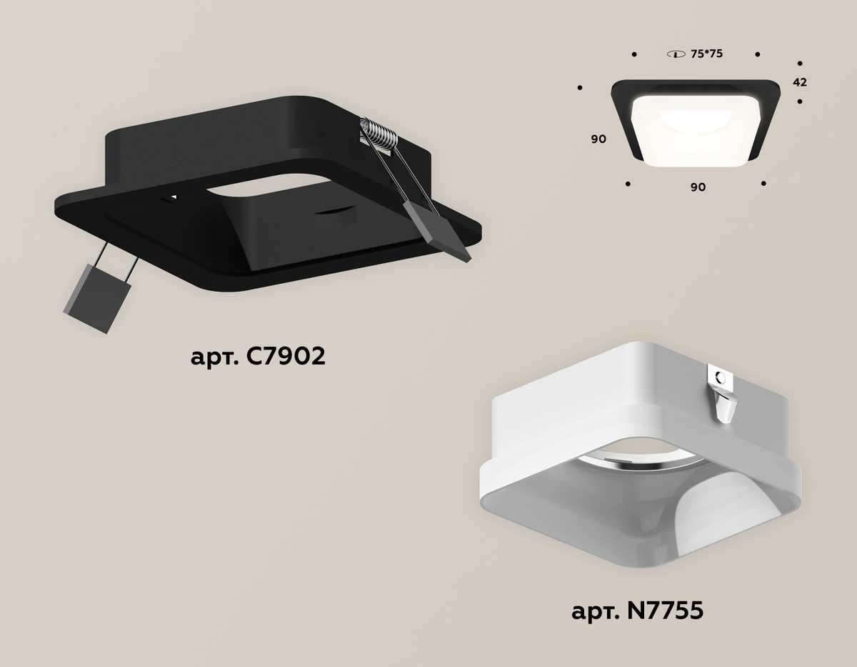 фото комплект встраиваемого светильника ambrella light techno spot xc (c7902, n7755) xc7902013 | 220svet.ru