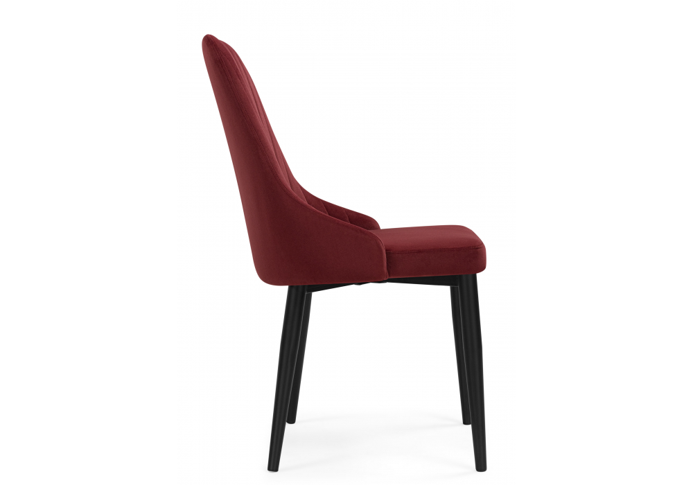 фото стул на металлокаркасе woodville kora wine red / black 15949 | 220svet.ru