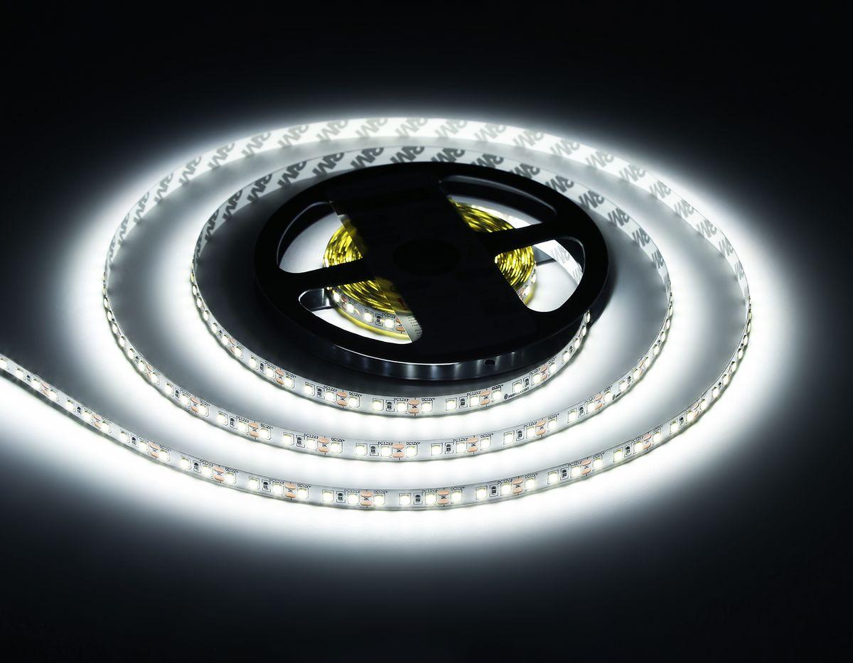 фото светодиодная лента холодный белый ambrella light 9,6w/m 120led/m 2835smd 6500к 5m gs1103 | 220svet.ru