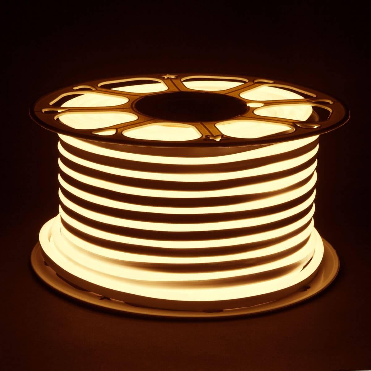 фото гибкий неон elektrostandard 9,6w/m 120led/m 2835smd теплый белый 50m a052995 | 220svet.ru
