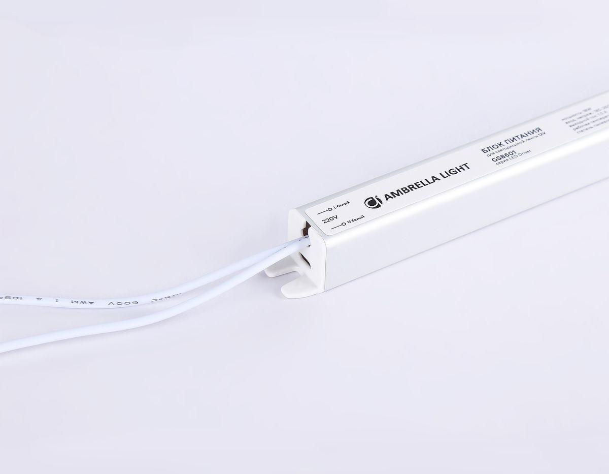 фото блок питания ультратонкий для светодиодной ленты ambrella light illumination led driver 12v 18w ip20 1,5a gs8601 | 220svet.ru