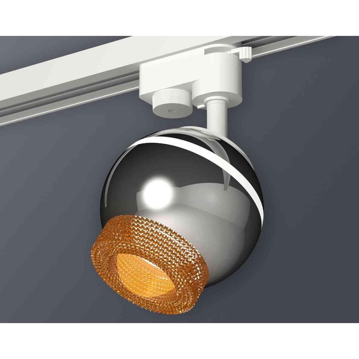 фото комплект трекового светильника ambrella light track system xt1104005 psl/cf серебро полированное/кофе (a2520, c1104, n7195) | 220svet.ru