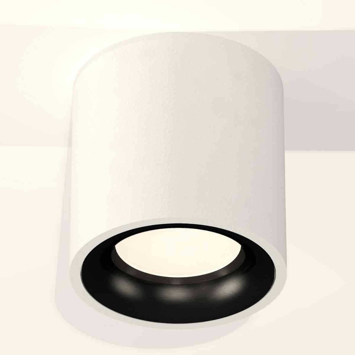 фото комплект накладного светильника ambrella light techno spot xs7531021 swh/pbk белый песок/черный полированный (c7531, n7011) | 220svet.ru