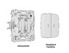 Миниатюра фото выключатель двухклавишный проходной с подсветкой 3200k ambrella volt quant omega mo404030 | 220svet.ru
