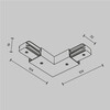 Миниатюра фото соединитель угловой для шинопровода maytoni accessories for tracks unity tra001clb-11b | 220svet.ru