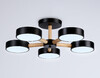 Миниатюра фото потолочная светодиодная люстра на штанге с пультом ду ambrella light comfort fl4828 | 220svet.ru