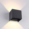 Миниатюра фото уличный настенный светодиодный светильник arte lamp rullo a1714al-2bk | 220svet.ru