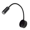 Миниатюра фото бра (ul-00004176) uniel ult-f21-3w/4000k ip20 black | 220svet.ru
