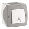 Миниатюра фото кнопка звонка mono electric octans ip20 бело-серый 104-020001-107 | 220svet.ru