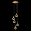 Миниатюра фото подвесной светодиодный светильник delight collection md24001004-5a gold/clear | 220svet.ru