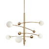 Миниатюра фото люстра globe mobile 5 brass delight collection | 220svet.ru