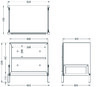 Миниатюра фото тумба зеркальная 2 ящика garda decor kfg170 | 220svet.ru