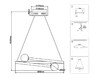 Миниатюра фото подвесной светодиодный светильник ambrella light comfort linetech fl66291 | 220svet.ru