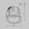 Миниатюра фото встраиваемый светодиодный светильник maytoni alfa led dl043-01-10w2.7k-rd-b | 220svet.ru