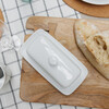 Миниатюра фото масленка фарфоровая mikasa chalk 21 см белая kitchen craft | 220svet.ru