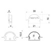 Миниатюра фото заглушка deko-light end cap r-et-01-15 set 2 pcs 979630 | 220svet.ru