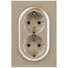 Миниатюра фото розетка эра arktik 16-2105-04 двойная с заземлением 2x2p+e schuko со шторками 16а-250в шампань б0070457 | 220svet.ru