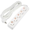 Миниатюра фото удлинитель uniel ultra 5гн х 5м с/з s-gcu5-5 white ul-00010009 | 220svet.ru