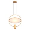 Миниатюра фото подвесной светодиодный светильник odeon light orbit 7028/2l золотой | 220svet.ru