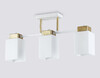Миниатюра фото потолочная люстра на штанге ambrella light traditional loft tr tr303045/3 wh/gd | 220svet.ru