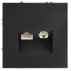 Миниатюра фото розетка телевизионная встраиваемая tv+rj45 кат. 6 voltum s70 vls060707 (графит) | 220svet.ru
