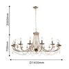 Миниатюра фото подвесная люстра f-promo plini 2591-18p | 220svet.ru