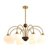 Миниатюра фото потолочная люстра на штанге lumion larina 8323/8c латунь/коричневый | 220svet.ru