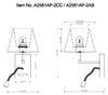 Миниатюра фото бра arte lamp elba a2581ap-2ab | 220svet.ru