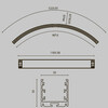 Миниатюра фото радиусный профиль внешний к светодиодной ленте maytoni led strip alm-3535r-b-ex-90°-1.5m | 220svet.ru