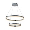 Миниатюра фото подвесная светодиодная люстра profit light 6043/2 wht+chr | 220svet.ru