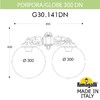 Миниатюра фото светильник уличный настенный fumagalli porpora/g300 g30.141.000.vze27dn | 220svet.ru