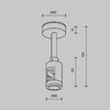 Миниатюра фото крепление потолочное с вводом питания maytoni flarity tra156c-b1-b | 220svet.ru