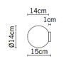 Миниатюра фото настенный/потолочный светильник lumi sfera d14 | 220svet.ru