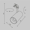 Миниатюра фото трековый трехфазный светодиодный светильник maytoni focus led trinity tr197-3-30wcct-m-b | 220svet.ru