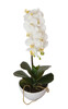 Миниатюра фото орхидея белая в горшке garda decor 29bj-170-06 | 220svet.ru