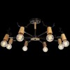 Миниатюра фото люстра на штанге loft it sven 10024/8 black | 220svet.ru