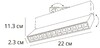 Миниатюра фото трековый однофазный светодиодный светильник arte lamp flash a4573pl-1bk | 220svet.ru