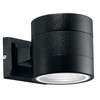 Миниатюра фото уличный настенный светильник ideal lux snif ap1 round nero | 220svet.ru