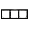 Миниатюра фото рамка металлическая на 3 поста, s70 metal voltum s70 metal vlsm120312 (антрацит) | 220svet.ru